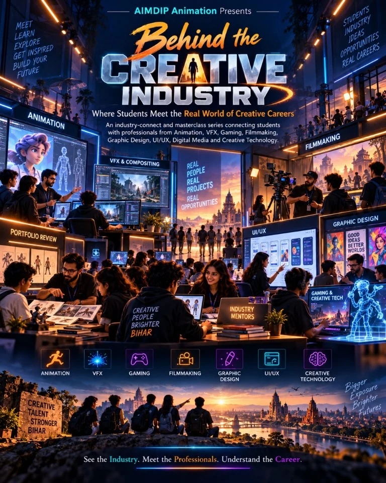 Behind the Creative Industry event poster