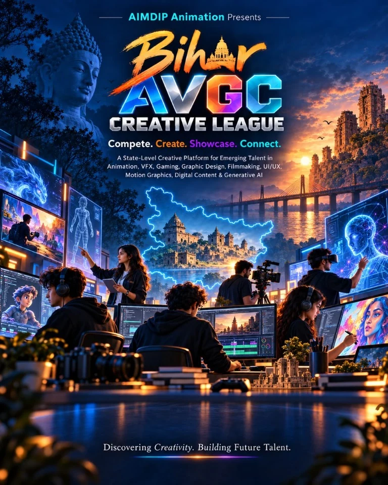 Bihar AVGC Creative League event poster