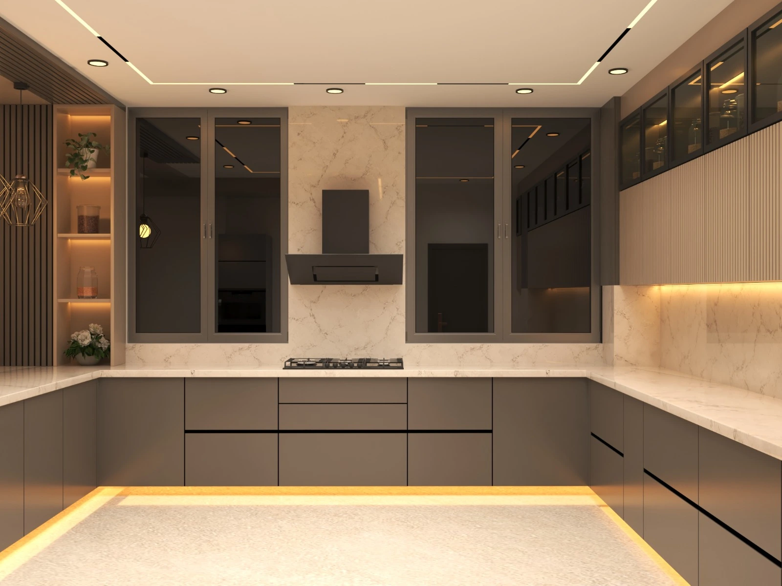 3D kitchen interior visualization by Akhtar Raza
